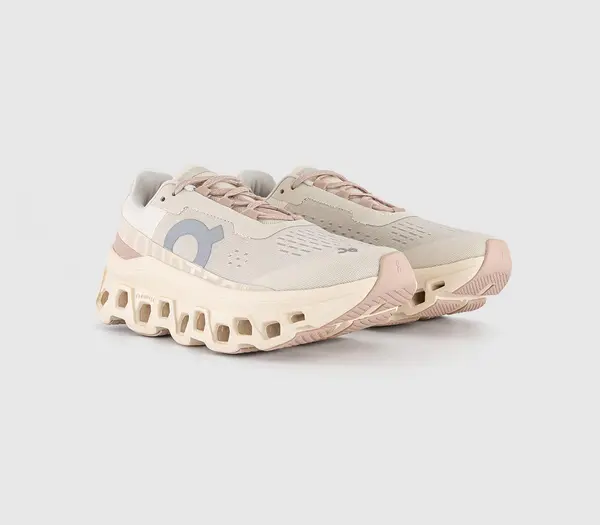Image of On Running Cloudmonster Trainers Moon Fawn F, 6