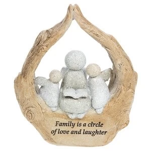 Image of Pebble Art Angel Family Ornament