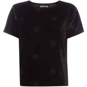 Image of Biba Logo Burnout Velvet - Black