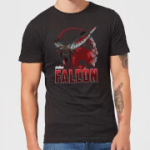 Image of Avengers Falcon Mens T-Shirt - Black