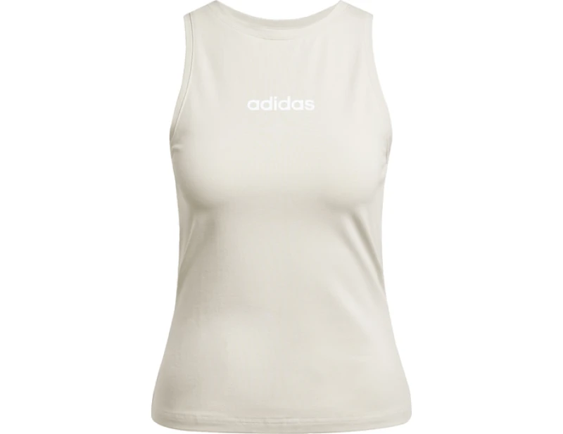 Image of Adidas Sportswear Essentials Linear Slim Cotton Tanktop Women Grey 42-44