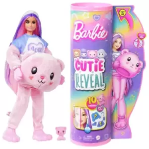 Image of Barbie Cutie Reveal - Cozy Cute Tees Teddy Plush Doll - 30cm