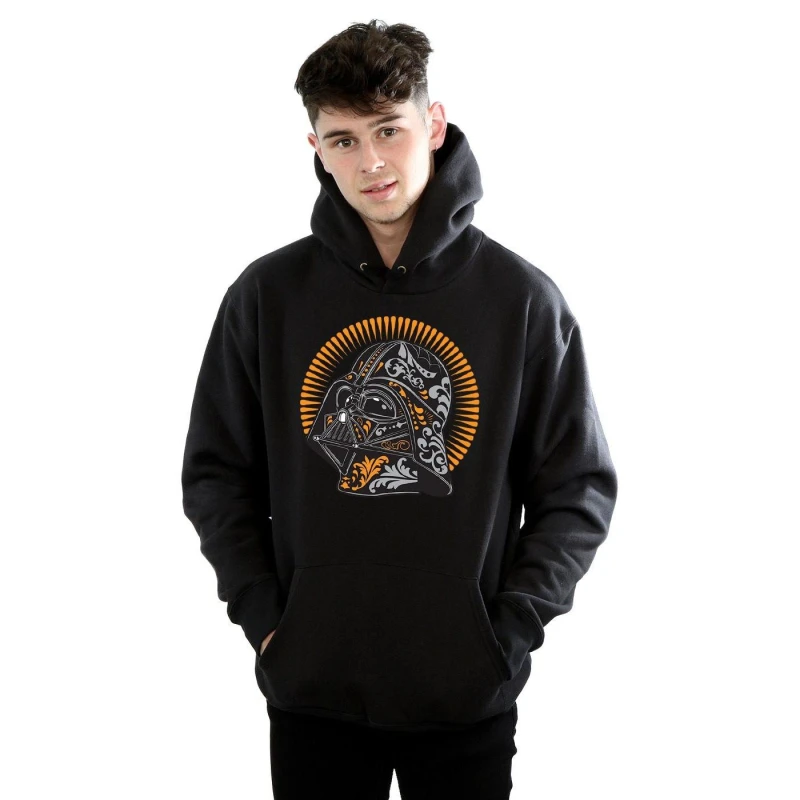 Image of Star Wars Star Wars Men Darth Vader Dia De Los Muertos Hoodie in Black Size: Small Black S Male 5057245906166