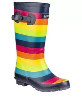 Image of Cotswold Stripe Wellington Boots, Multi, Size 2 Older