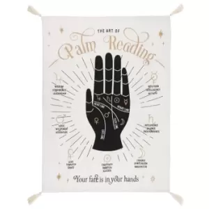 Image of Large Palm Reading Tassel Wall Tapestry