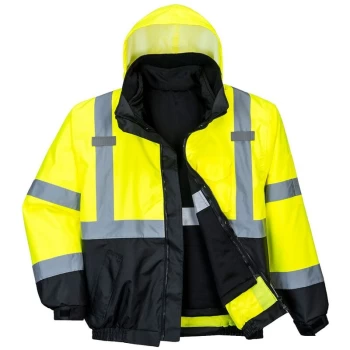 Image of Portwest - S365YBRS - sz S Hi-Vis Premium 3-in-1 Bomber - Yellow/Blue