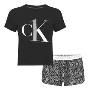 Image of Calvin Klein Short Sleeve Pyjama Set - Black
