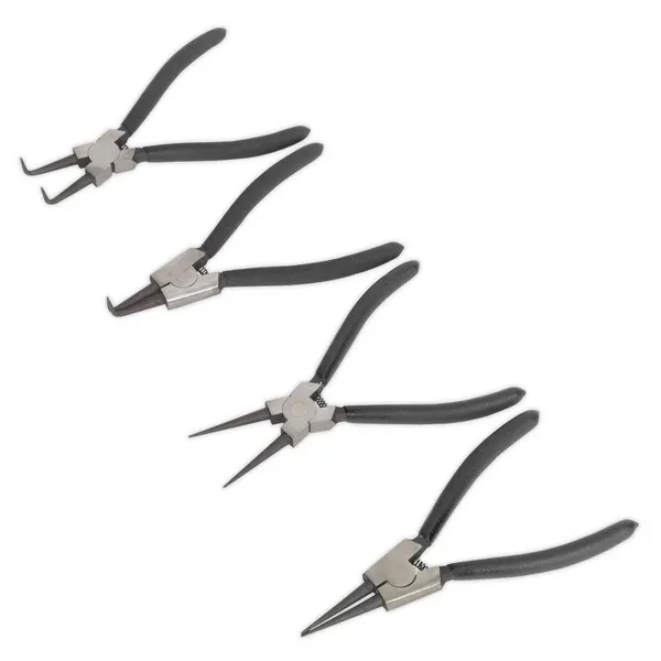 Image of Genuine SEALEY S01058 Circlip Pliers Set 4pc Internal/External