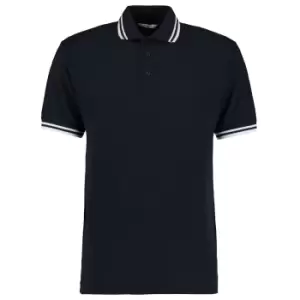 Image of Kustom Kit Mens Tipped PiquA Short Sleeve Polo Shirt (M) (Navy/White)