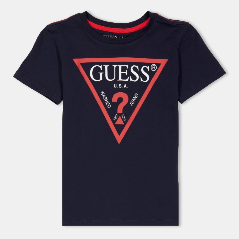 Image of Guess Logo T Shirt Smart Blue G7V2 male 10 Yrs