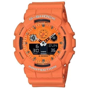 Image of Casio G-SHOCK Special Color Models Analog-Digital Watch GA-100RS-4A - Orange