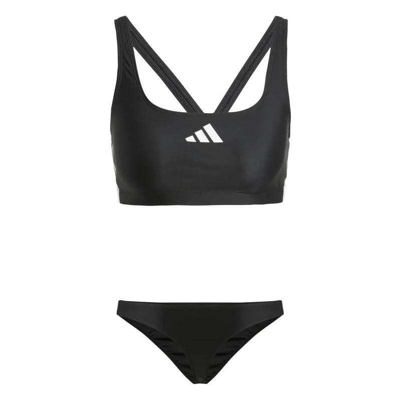 Image of Womens V-back Two Piece Swimsuit adidas 3-Stripes Noir Female 42