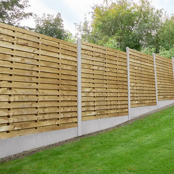 Image of 6' x 6' Forest Essential Double Slatted Fence Panel (1.83m x 1.83m)