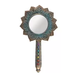 Image of Bronze Chakra Flower Hand Mirror