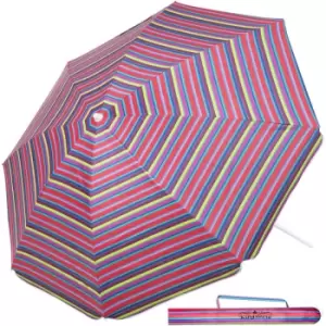 Image of Kingsleeve Beach Sun Parasol Outdoor Garden 180 + 200cm Umbrella Tilt Sun Shade bunt - 180cm (de)
