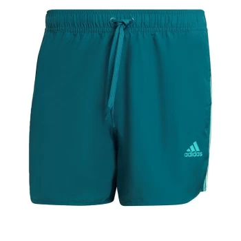 Image of adidas Very Short Length Retro Split Swim Shorts Mens - Green