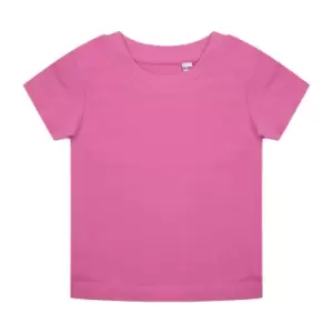 Image of Larkwood Babies Organic T-Shirt (0-3 Months) (Bright Pink)