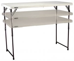 Image of Lifetime 4ft Adjustable Height and Foldable Steel Table