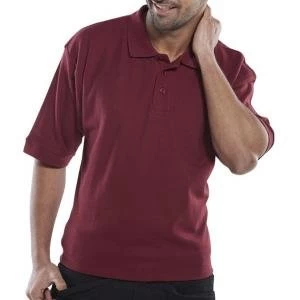 Image of Click Workwear Polo Shirt 200gsm 2XL Burgundy Ref CLPKSBUXXL Up to 3