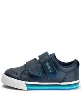 Image of Kickers Tovni Double Trainer, Navy, Size 7 Younger