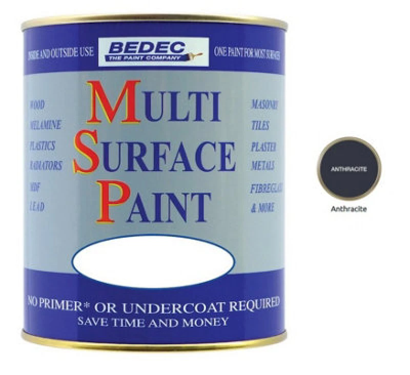 Image of Bedec Multi Surface Paint - Matt - Anthracite - 5 Litre