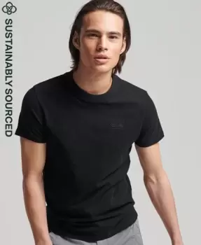 Image of Superdry Mens Organic Cotton Vintage Logo Embroidered T-Shirt Black - Size: Xxxl