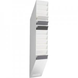 Image of Durable FLEXXIBOXX 12 A4 1709763010 Brochure holder White A4 portrait No. of compartments 12 1 Set (W x H x D) 240 x 1115 x 135 mm