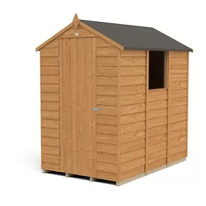 Image of Forest Garden 6 x 4ft Small Apex Overlap Dip Treated Garden Shed