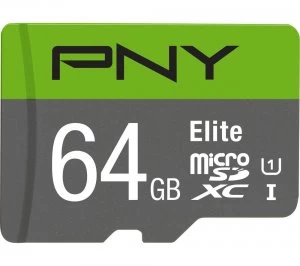 Image of PNY Elite 64GB MicroSDXC Memory Card