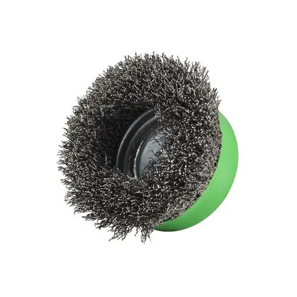 Image of Faithfull X Lock Crimped 0.3mm Stainless Steel Wire Cup Brush FAIWBC75SSXL Diameter: 75mm
