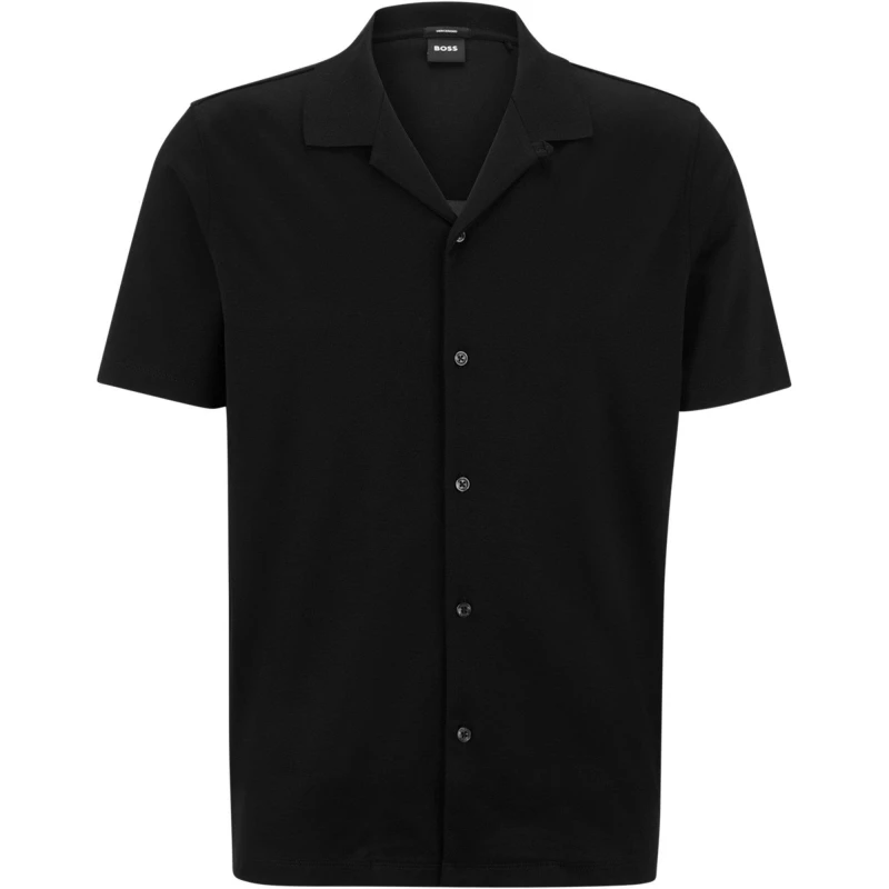 Image of Boss Mens Powell 11 Short-Sleeve Polo Black 001 male Large