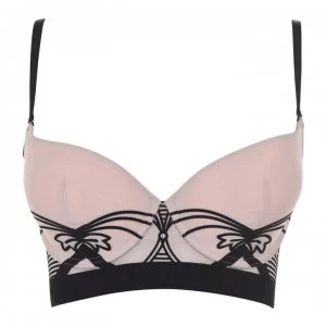 Image of Nancy Ganz Enchant Longline Bra - Nude/Black