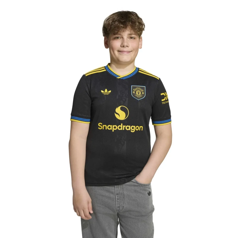 Image of Adidas Manchester United Third Kid's Shirt 2025/26 Noir Unisex 11/12 ans KD4227