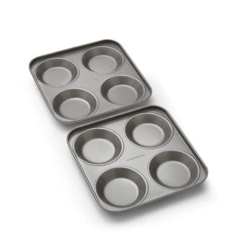 Image of Morphy Richards 4 Cup Yorkshire Pudding Tray Set in Grey Grey One Size Unisex 5056765489951