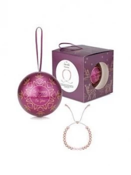 Image of Buckley London Christmas Bauble With Semi Precious Friendship Bracelet
