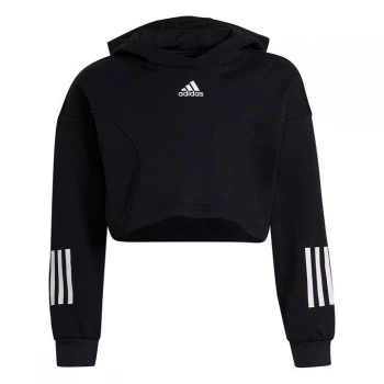 Image of adidas XFG Cropped Hoodie Girls - Black/Blush