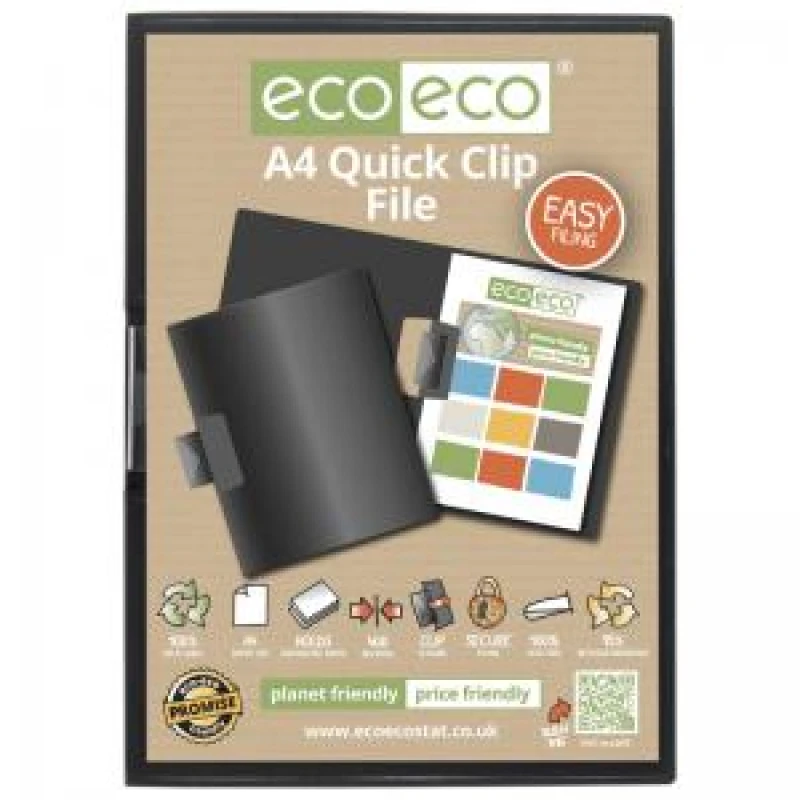 Image of Eco Eco A4 95% Recycled Quick Clip File - Single