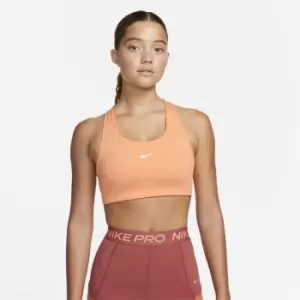 Image of Nike Swoosh Womens Medium-Support 1 Piece Pad Sports Bra - Orange