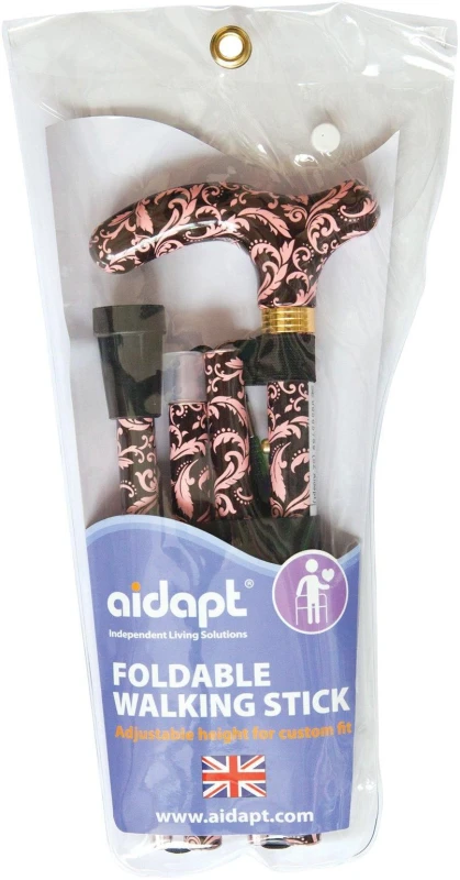 Image of Aidapt Folding Walking Stick Femme Natural
