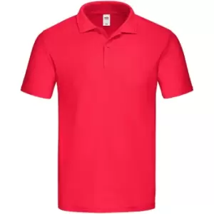 Image of Fruit of the Loom Mens Original Pique Polo Shirt (3XL) (Red)