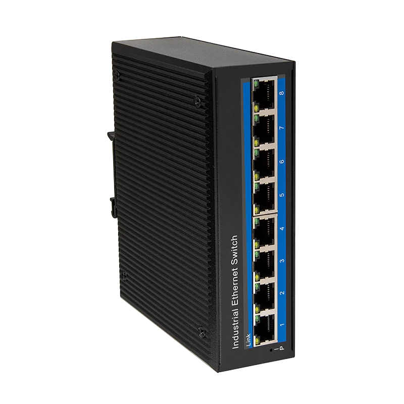 Image of LogiLink Industrial Gigabit Ethernet PoE Switch. 8-Port 10/100/1000 Mb