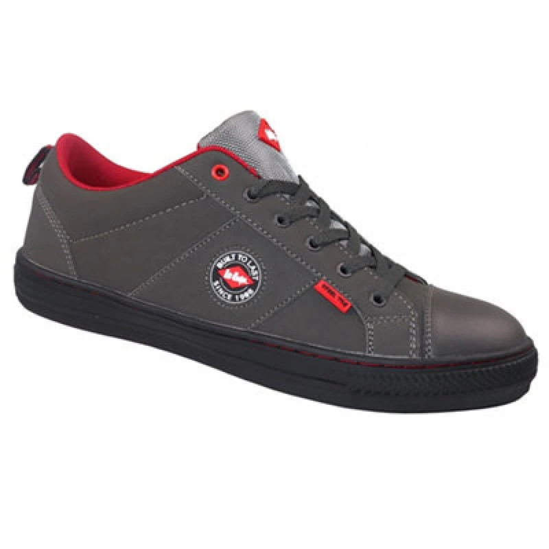 Image of Lee Cooper Workwear Lee Cooper Workwear Retro Baseball SB SRA Safety Shoes in Grey Size: 5 Grey 5 Unisex 5050217306582
