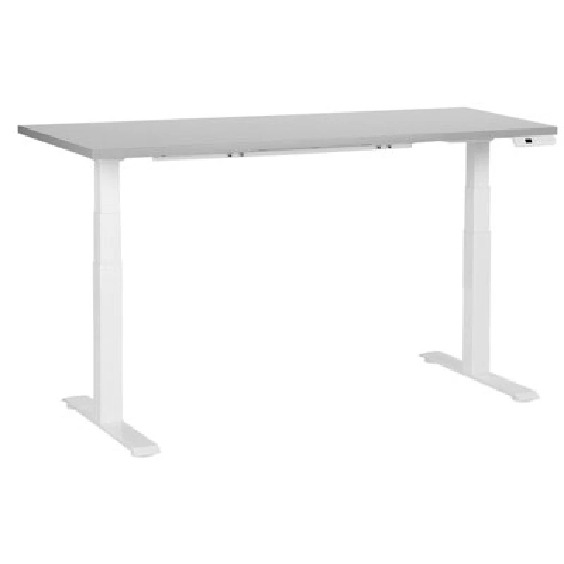 Image of Beliani Electric Adjustable Standing Desk Destines Grey/ White 160 Cm 72 Cm
