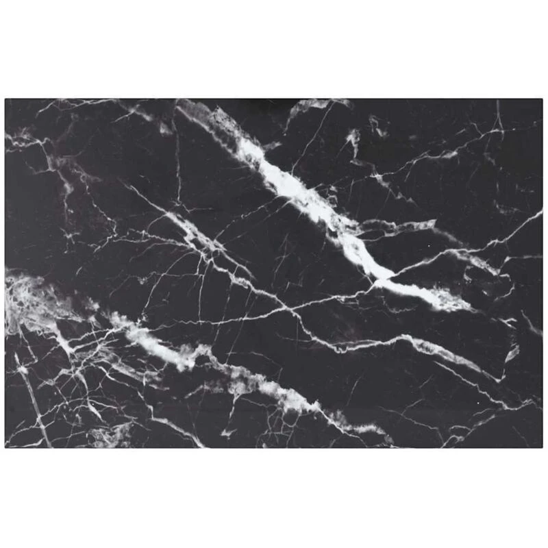 Image of VIDAXL Vidaxl - Table Top Black 100x62cm 8mm Tempered Glass with Marble Design 8720286056073