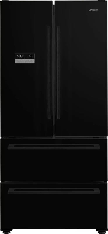 Image of Smeg FQ55FNDE Frost Free American Fridge Freezer - Black - E Rated