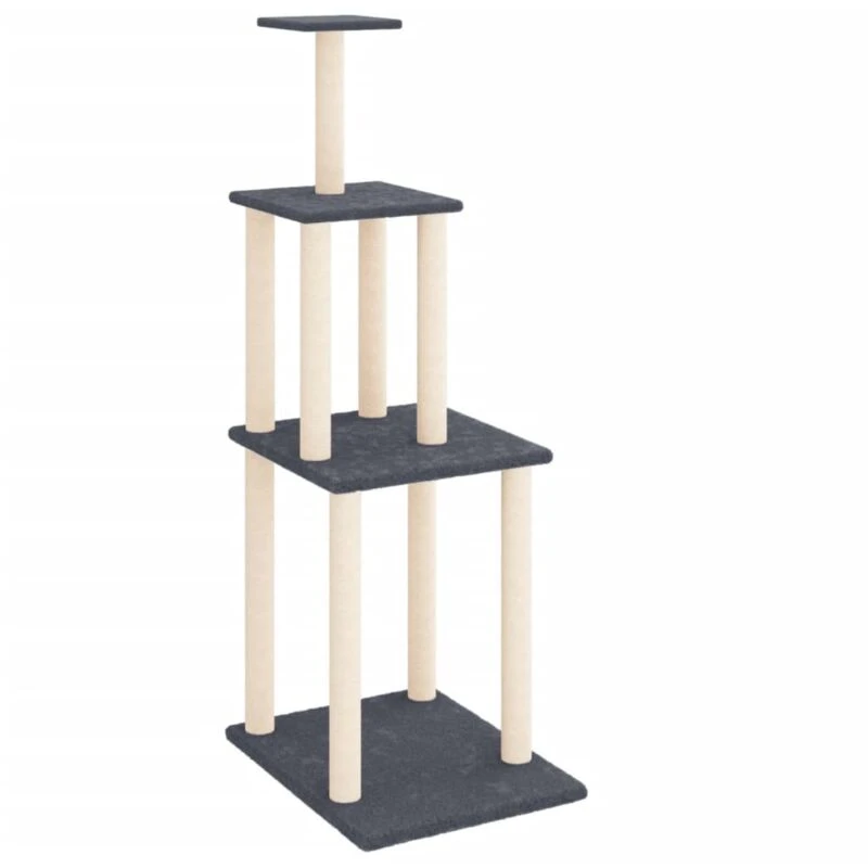 Image of VIDAXL Cat Tree with Sisal Scratching Posts Dark Grey 149cm Vidaxl 171743