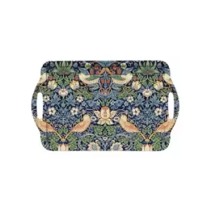 Image of Morris & Co Strawberry Thief Blue Large Handled Tray