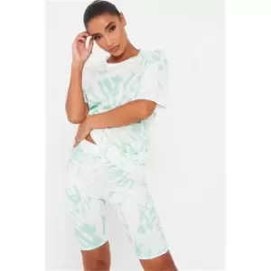 Image of I Saw It First Tie Dye Cycling Short - Green