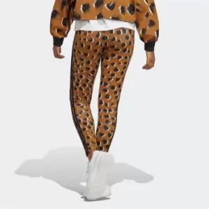 Image of adidas Essentials 3-Stripes Animal Print Leggings Womens - Bronze Strata / Multicolor / B