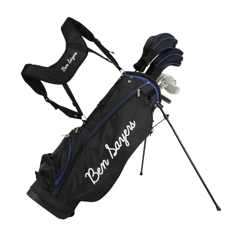 Image of Ben Sayers M8 Package Set - Golf Stand Bag - Black/Blue - Graphite - Right Hand One Colour WI0OE Unisex